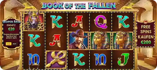 Book of Fallen Bonusfunktionen mit Superspin und Freispiele kaufen