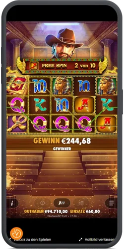 Linientreffer mit 244 Euro Gewinn in den Book of Fallen Freispielen
