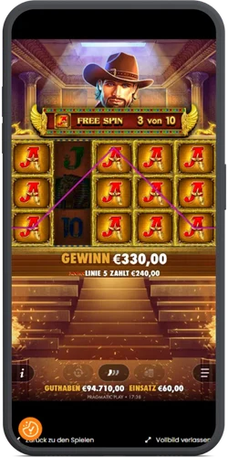 Gewinn von 330 Euro mit expandierendem Symbol in den Book of Fallen Freispielen